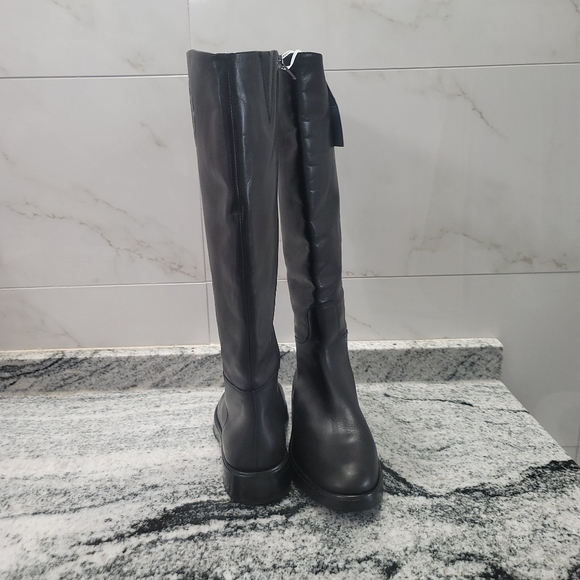 Antonio Melani Kovvaa Logo Embossed Emblem Tall Riding Boots - Picture 7 of 13